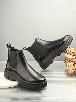 EL PASO - Black Classic Chelsea Boots