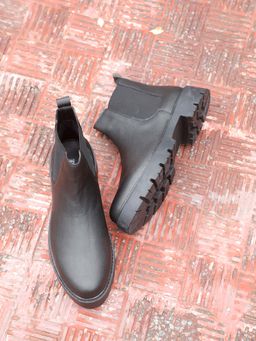 EL PASO - Black Women Faux Leather Chelsea Boots