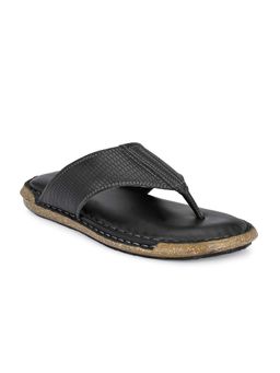 EL PASO - Men's Black Synthetic Leather Casual Sandals