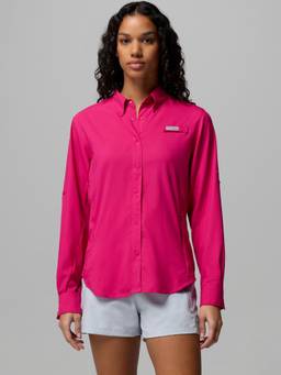 Columbia - Women Pink Omni-Shade Tamiami II Water Sports Shirt