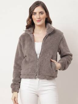 JAKANARY - Taipe Solid Faux Fur Jacket