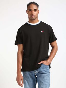 Tommy Hilfiger - Mens Black Solid T-Shirt