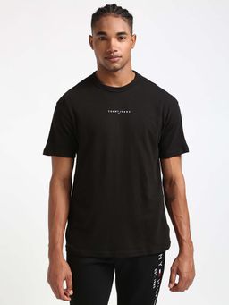 Tommy Hilfiger - Mens Black Solid T-Shirt