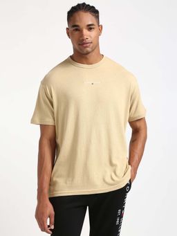 Tommy Hilfiger - Mens Beige Solid T-Shirt