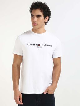 Tommy Hilfiger - Mens White Solid T-Shirt