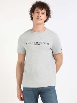 Tommy Hilfiger - Mens Grey Solid T-Shirt