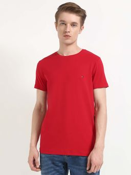 Tommy Hilfiger - Mens Red Solid T-Shirt