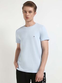 Tommy Hilfiger - Mens Blue Solid T-Shirt
