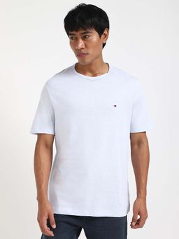 Tommy Hilfiger - Mens Light Blue Solid T-Shirt