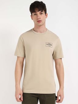 Tommy Hilfiger - Mens Beige Solid T-Shirt
