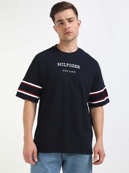 Tommy Hilfiger - Mens Navy Blue Solid T-Shirt