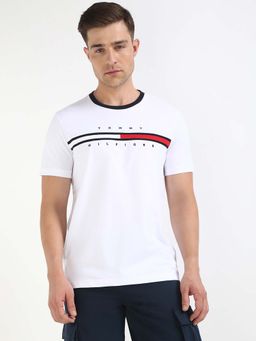 Tommy Hilfiger - Mens White Solid T-Shirt