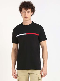 Tommy Hilfiger - Mens Black Solid T-Shirt