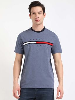 Tommy Hilfiger - Mens Blue Solid T-Shirt