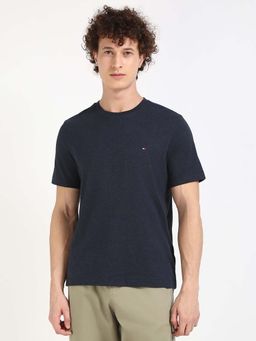 Tommy Hilfiger - Mens Navy Blue Solid T-Shirt