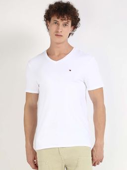 Tommy Hilfiger - Mens White Solid T-Shirt