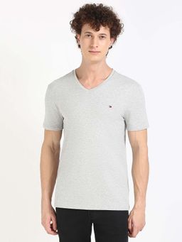 Tommy Hilfiger - Mens Grey Solid T-Shirt
