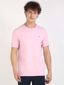 Tommy Hilfiger - Mens Pink Solid T-Shirt
