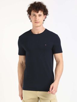 Tommy Hilfiger - Mens Navy Blue Solid T-Shirt
