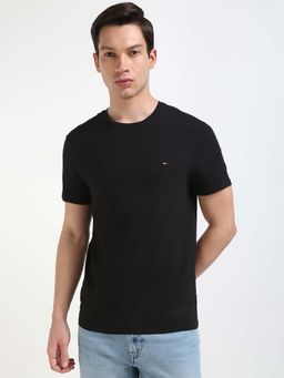 Tommy Hilfiger - Mens Black Solid T-Shirt