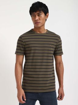 Tommy Hilfiger - Mens Green Stripes T-Shirt