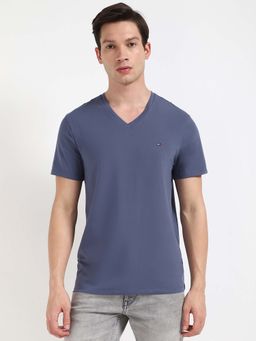Tommy Hilfiger - Mens Blue Solid T-Shirt