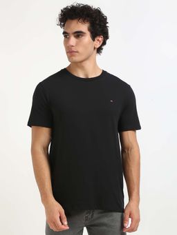 Tommy Hilfiger - Mens Black Solid T-Shirt
