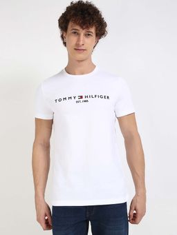 Tommy Hilfiger - Mens White Solid T-Shirt
