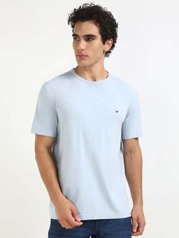 Tommy Hilfiger - Mens Blue Solid T-Shirt