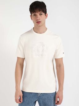 Tommy Hilfiger - Mens Off White Printed T-Shirt