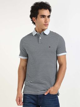 Tommy Hilfiger - Mens Blue Stripes Polo T-Shirt