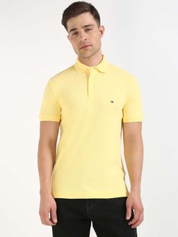 Tommy Hilfiger - Mens Yellow Solid Polo T-Shirt