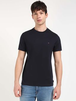 Tommy Hilfiger - Mens Navy Blue Solid T-Shirt