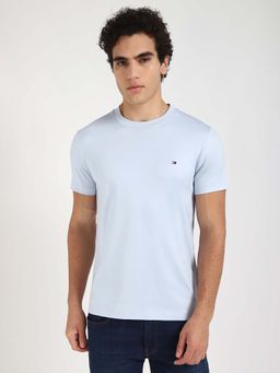 Tommy Hilfiger - Mens Blue Solid T-Shirt