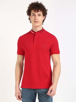 Tommy Hilfiger - Mens Red Solid T-Shirt
