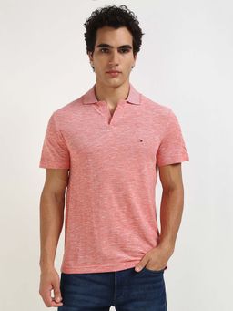 Tommy Hilfiger - Mens Peach Printed Polo T-Shirt