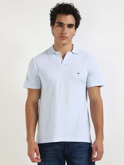 Tommy Hilfiger - Mens Blue Printed Polo T-Shirt