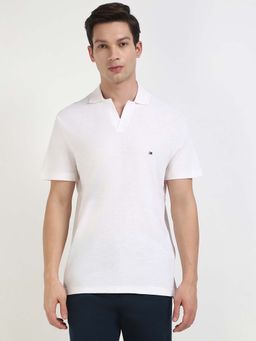 Tommy Hilfiger - Mens White Printed Polo T-Shirt