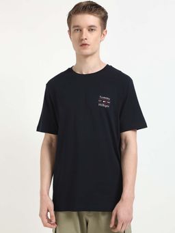 Tommy Hilfiger - Mens Navy Blue Solid T-Shirt