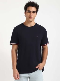 Tommy Hilfiger - Mens Navy Blue Solid T-Shirt