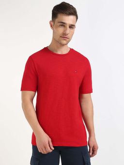 Tommy Hilfiger - Mens Red Solid T-Shirt