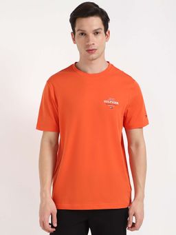Tommy Hilfiger - Mens Orange Solid T-Shirt