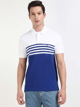 Tommy Hilfiger - Mens Blue Colorblock Polo T-Shirt