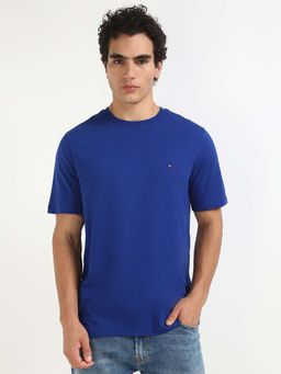 Tommy Hilfiger - Mens Blue Solid T-Shirt