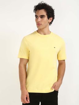 Tommy Hilfiger - Mens Yellow Solid T-Shirt