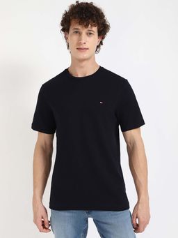 Tommy Hilfiger - Mens Navy Blue Solid T-Shirt