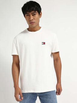 Tommy Hilfiger - Mens White Solid T-Shirt