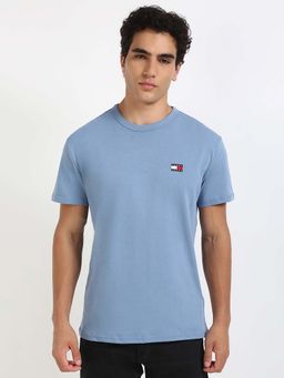 Tommy Hilfiger - Mens Blue Solid T-Shirt