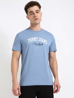 Tommy Hilfiger - Mens Light Blue Typography T-Shirt