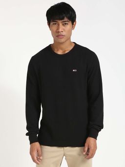 Tommy Hilfiger - Mens Black Textured T-Shirt